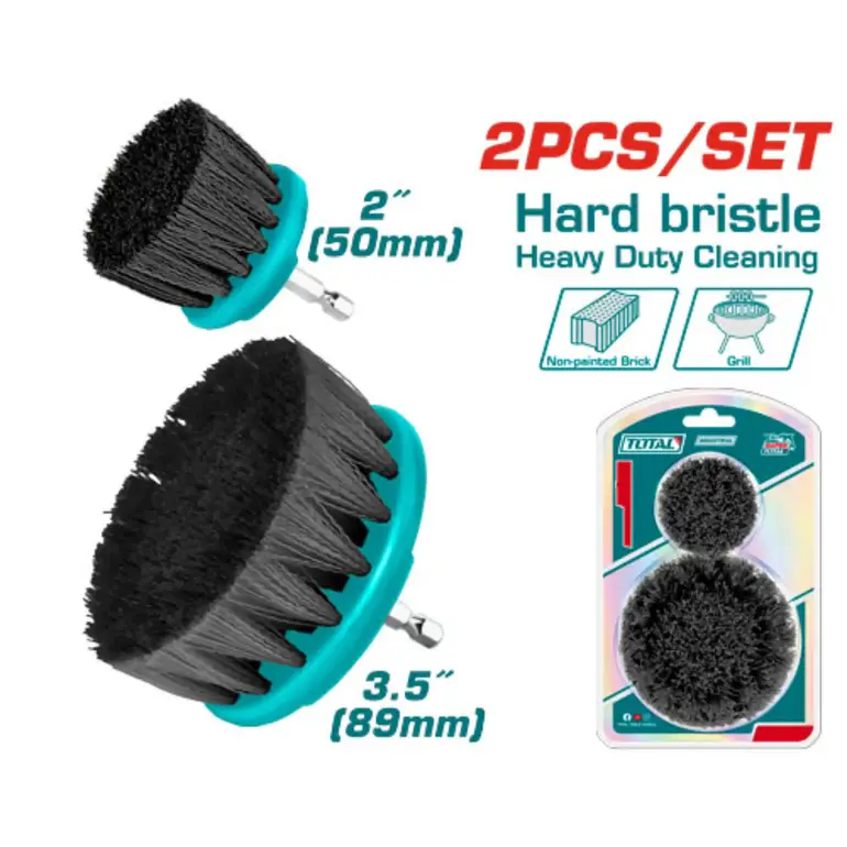 طقم فراشي تنظيف اسود خشن 2PCS/SET    TACH1235 توتال 