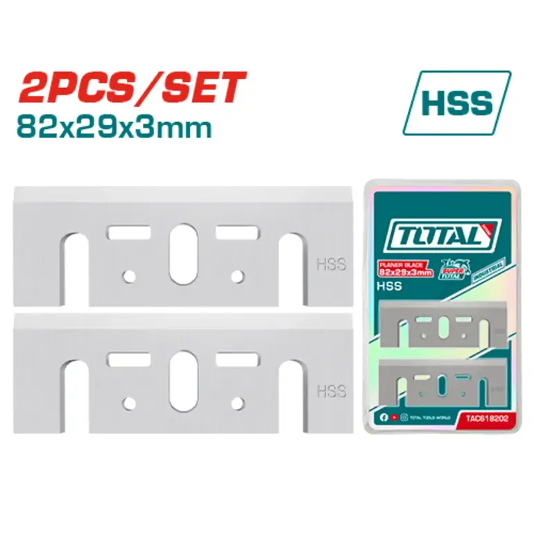شفرات رابوب خشب 82X29X3.0mm 2PCS/SET    TAC618202 توتال 