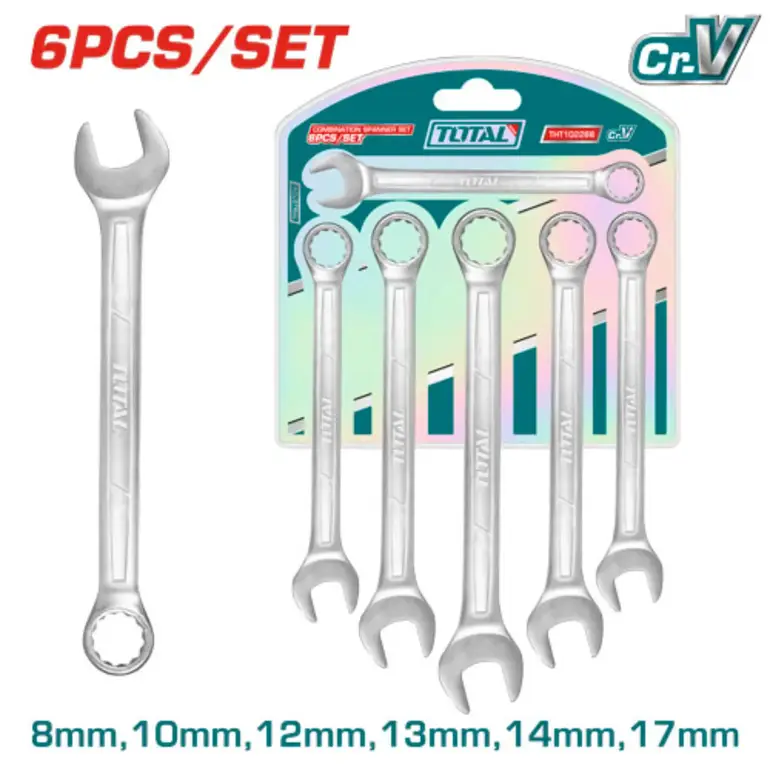 طقم مفتاح مشترك على كرت  6PCS/SET    THT102266 توتال 
