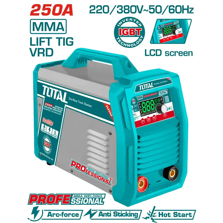 ماكينة لحام انفرتر 250A MMA/TIG    TW225079 توتال 