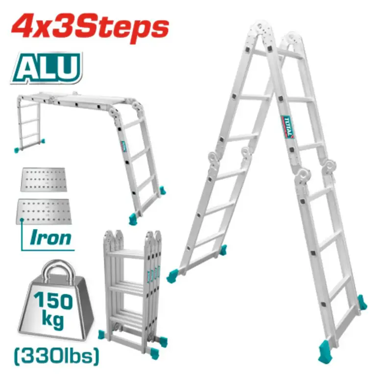 سلم المنيوم متعدد الاستخدامات 4x3Steps     THLAD04431 توتال 