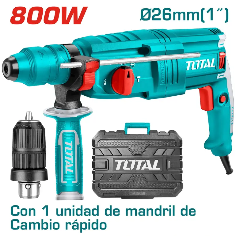 دريل هلتي  800W 26mm مع راس اتوماتيك   TH308268-2 توتال 