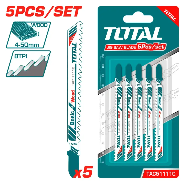 طقم ريش منشار اركت 74mm 5PCS/SET  خشب  TAC51111C توتال 