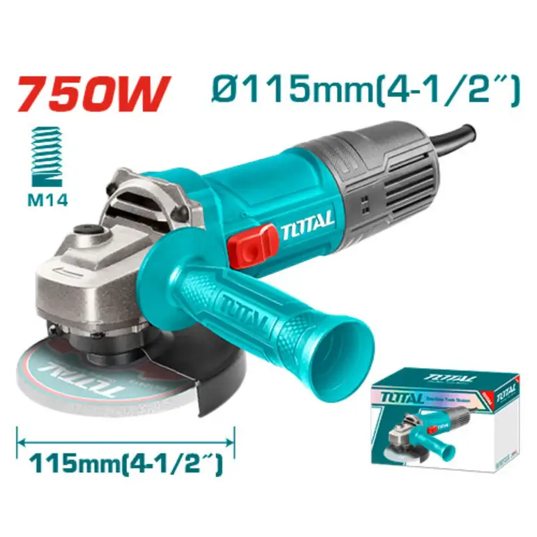 صاروخ 750W 4-1/2" يد قصيرة مفتاح جانبي   TG10711556-8 توتال 