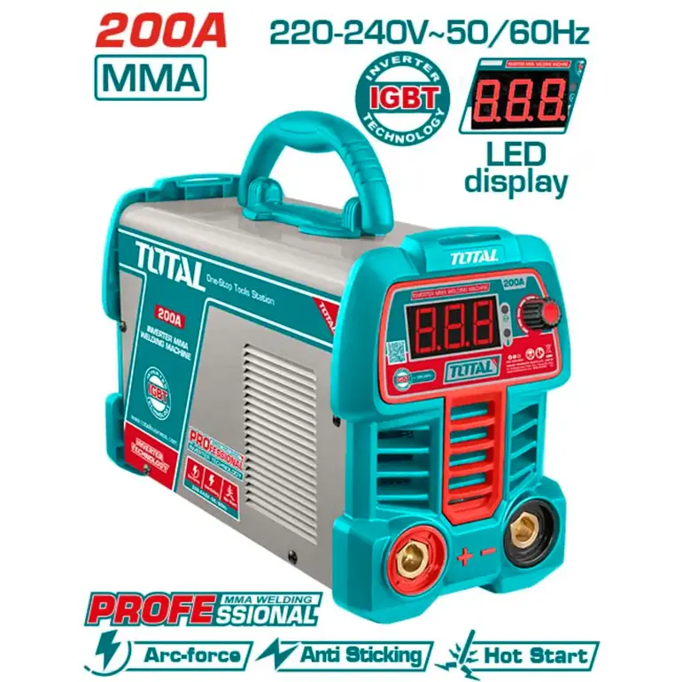 ماكينة لحام انفرتر 200A MMA الكترونية   TW220069 توتال 