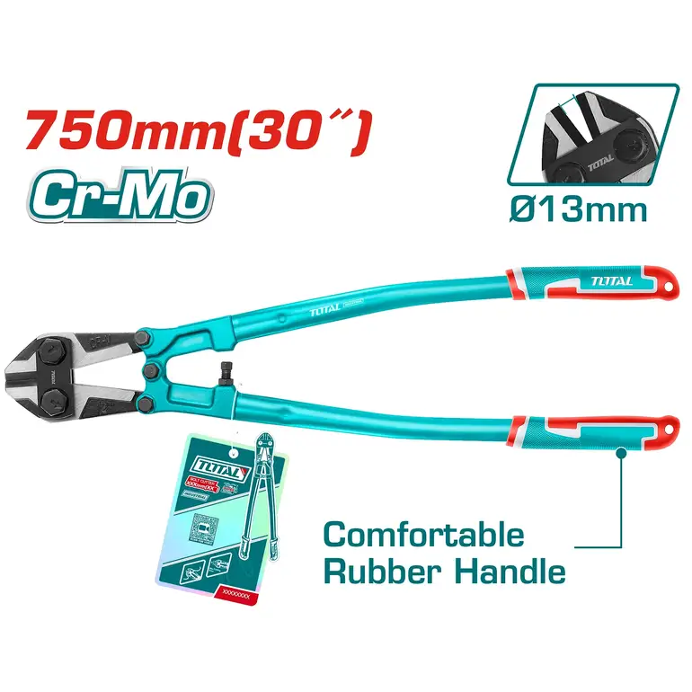 مقص مسمار يد ربر 30"     THT113306 توتال 