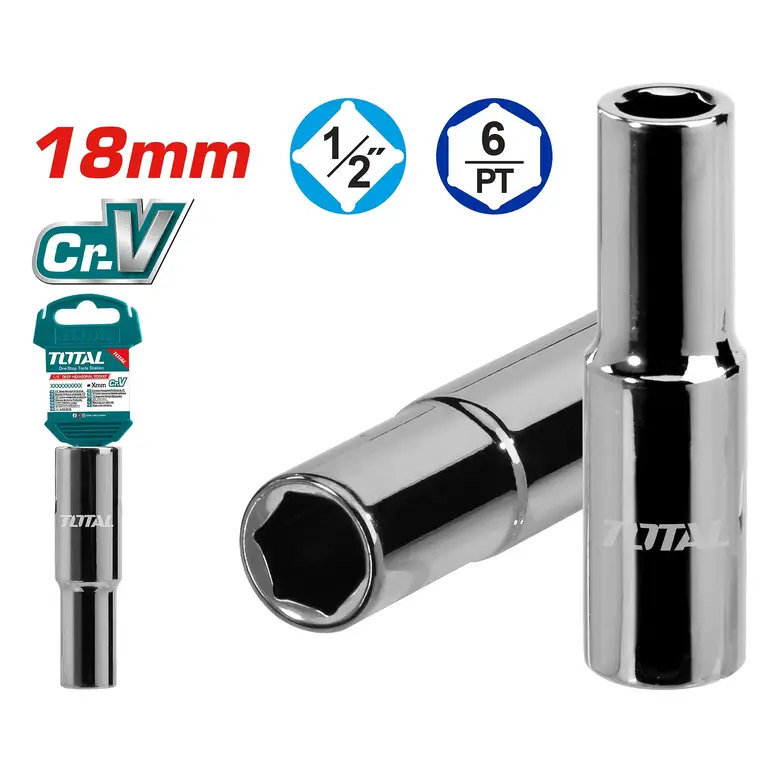 حبة كروم طويل مسدس 18mm 1/2"    THTST12183L توتال 