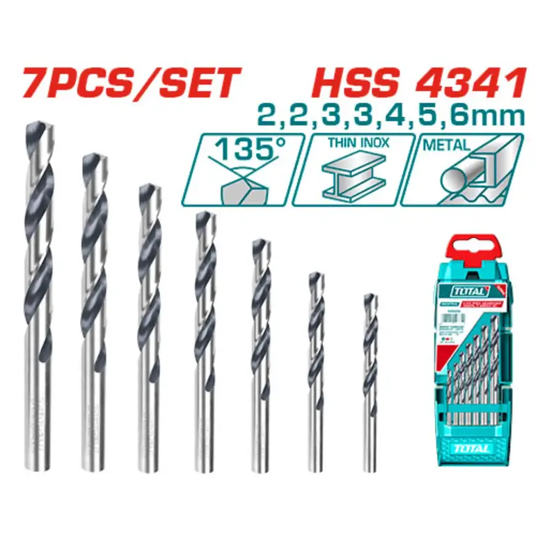 طقم ريشة دريل  7PCS/SET    TACSD0075 توتال 