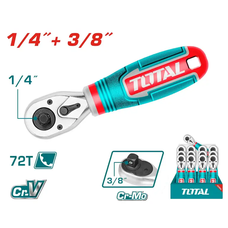 يد اتوماتيك يد ربر 1/4"&amp;3/8"     THT1061438 توتال 