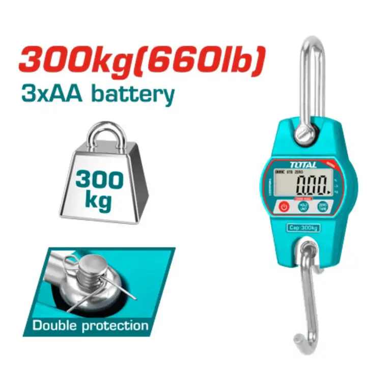 ميزان علاقي الكتروني 300Kg     THESA63001 توتال 