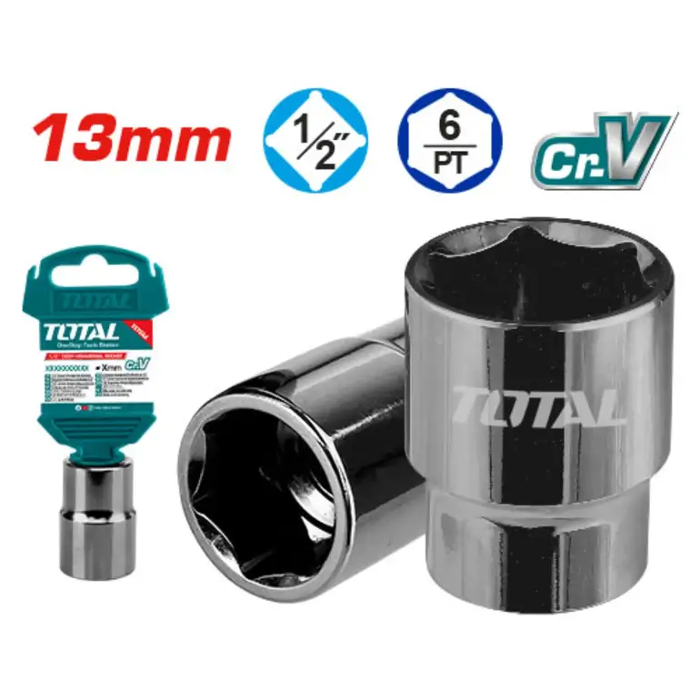حبة كروم قصير مسدس 13mm 1/2"    THTST12131 توتال 