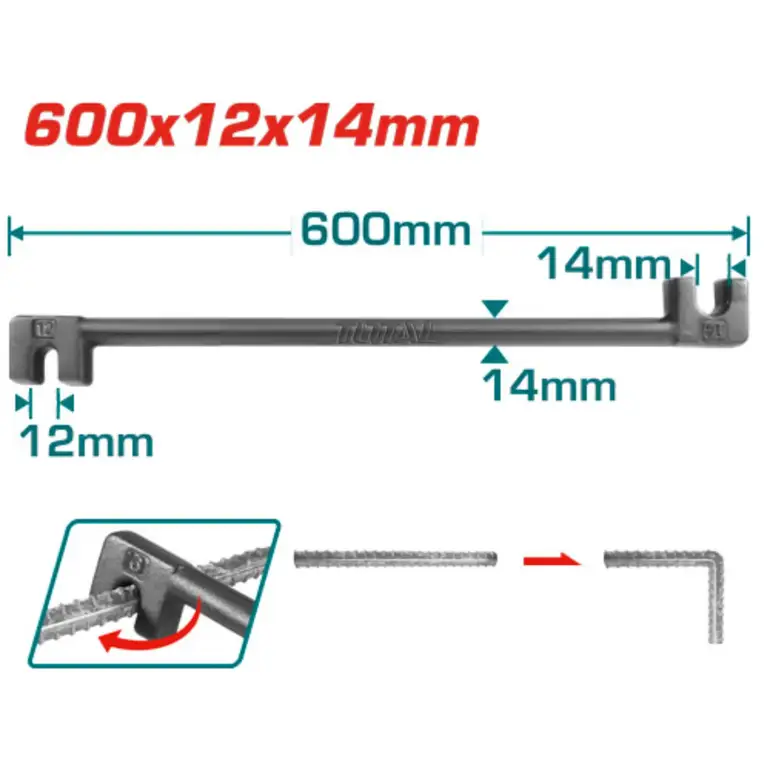 طعاجة حديد 600X12X14mm     THBEB12142 توتال 