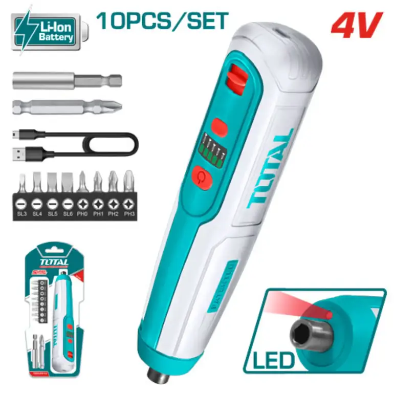 مفك شد على بطارية 4V 10PCS/SET    TSDLI0423 توتال 