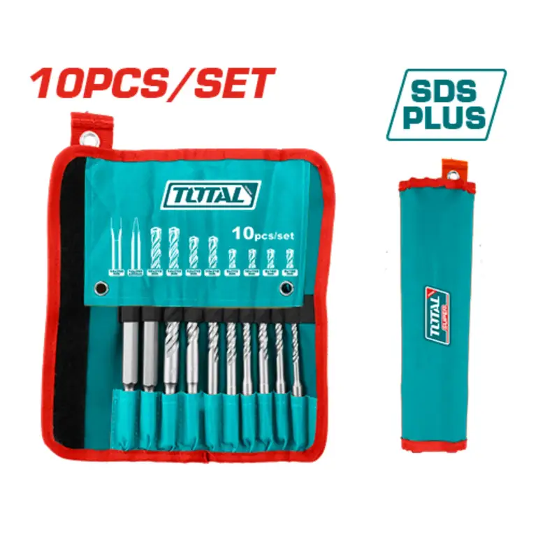 طقم ريش وازميل خشب  10PCS/SET شنطة قماش    TACSD19101 توتال 