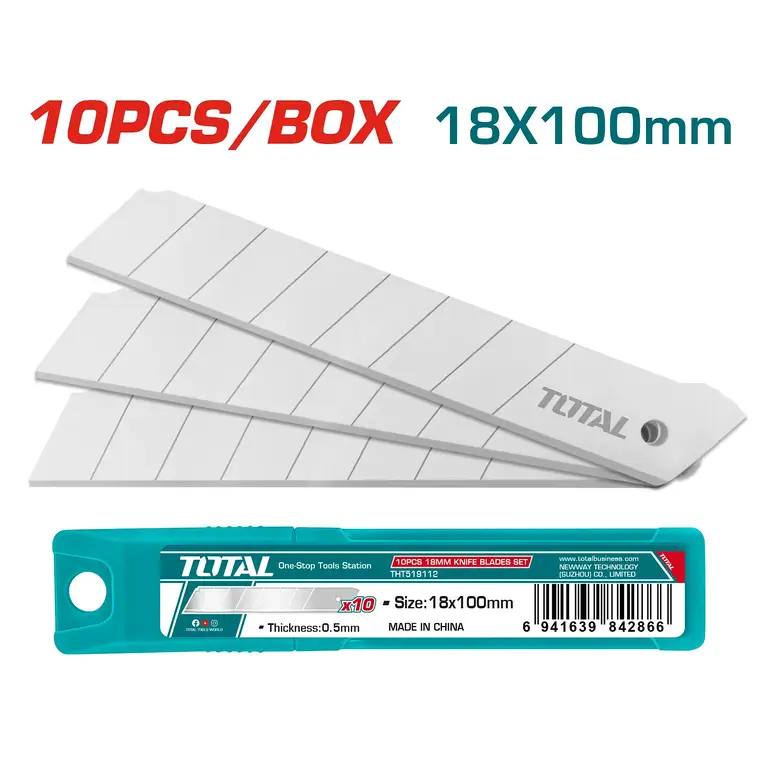 غيار مشرط 18X100mm 10PCS/SET    THT519112 توتال 