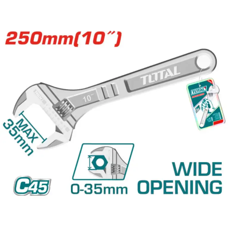 مفتاح اسبانة يد كروم 10"     THT1010103 توتال 