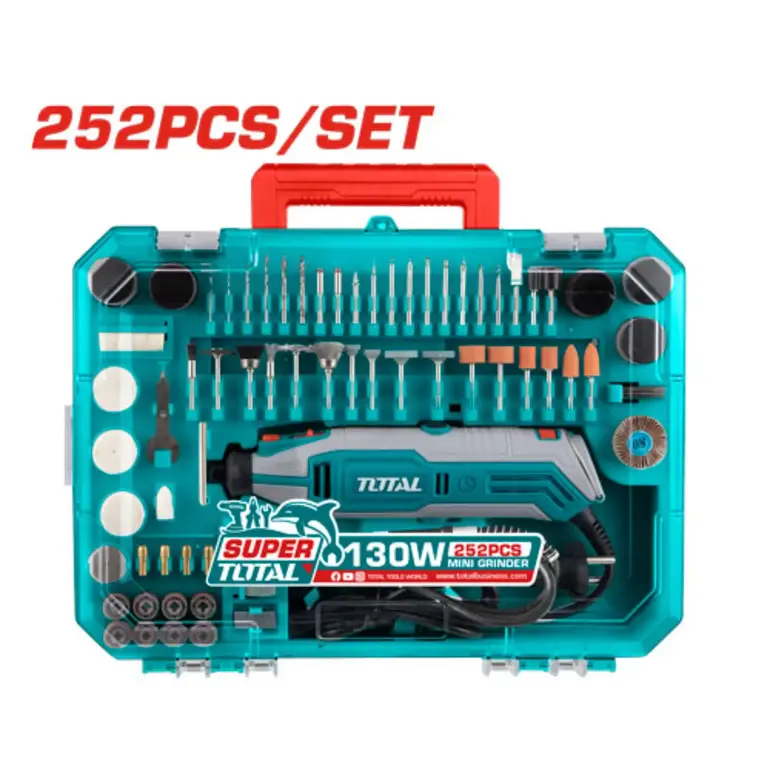 طقم جلخ محوري مع اكسسورات  252PCS/SET    TG5133261 توتال 