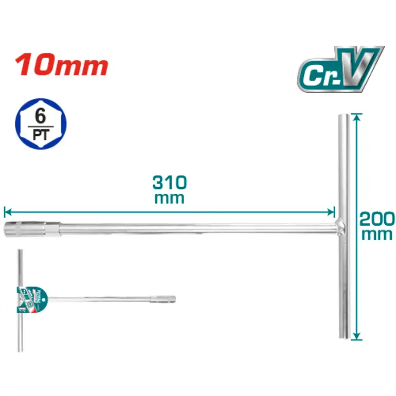 مفتاح جوزه حرف T 10mm     THTSW1006 توتال 