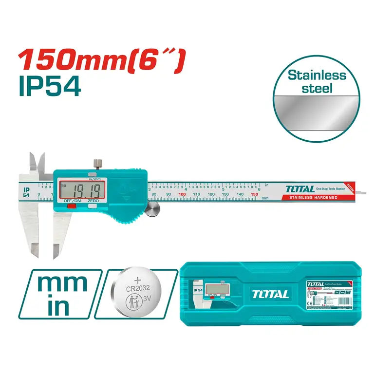 كليبر ديجيتال 150mm     TMT321506 توتال 