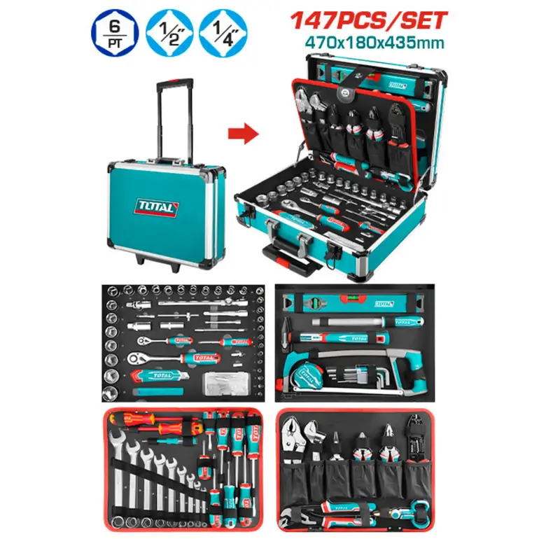شنطة عدة ترولي  147PCS/SET    THKTHP21476 توتال 