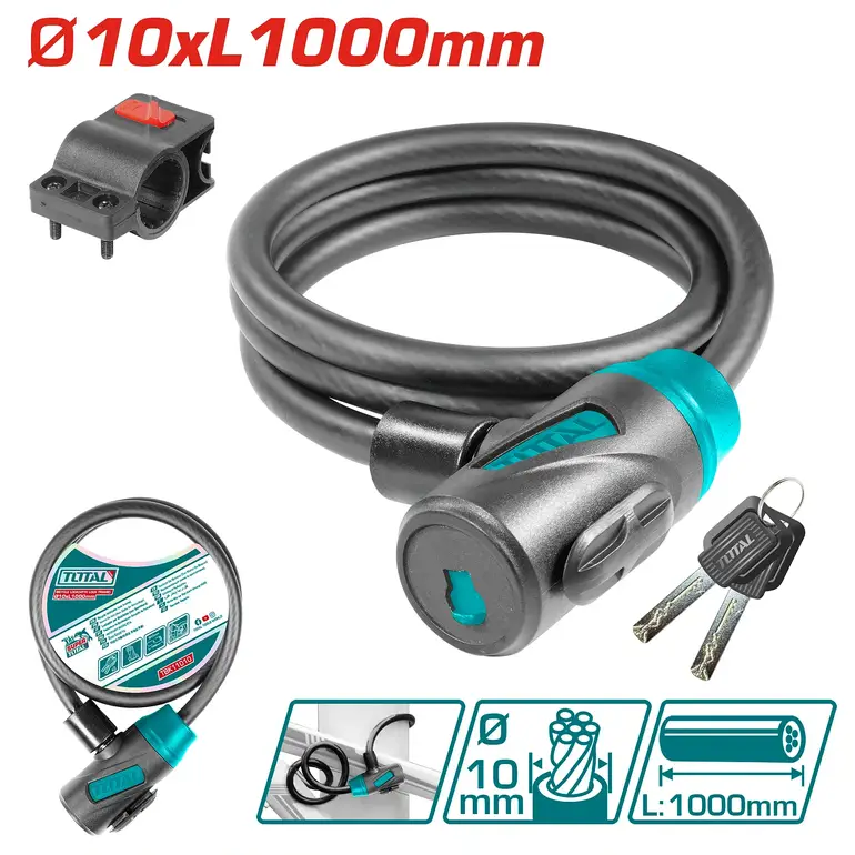 قفل دراجة 10xL 1000mm     TBK11010 توتال 