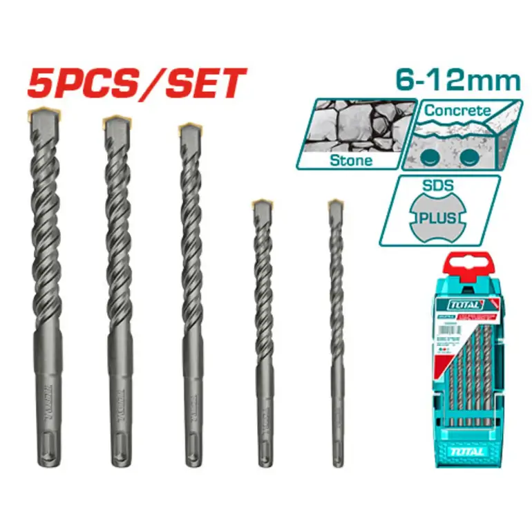 طقم ريشة دريل  5PCS/SET SDS PLUS   TAC190501 توتال 