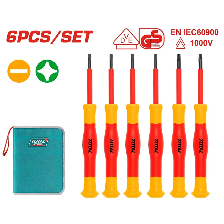 طقم مفك معزول 6قطع      THKIPSD0601 توتال 