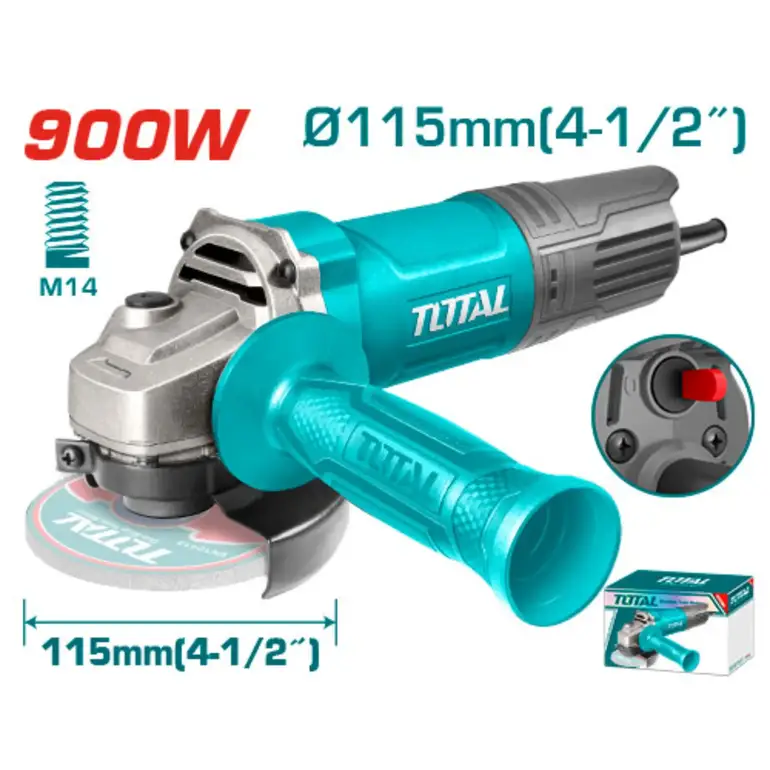 صاروخ 900W 4-1/2" يد قصيرة مفتاح خلفي   TG10911556-8 توتال 