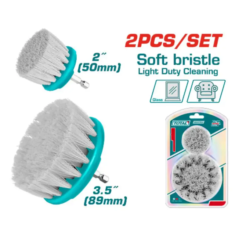 طقم فراشي تنظيف ابيض ناعم 2PCS/SET    TACS3235 توتال 