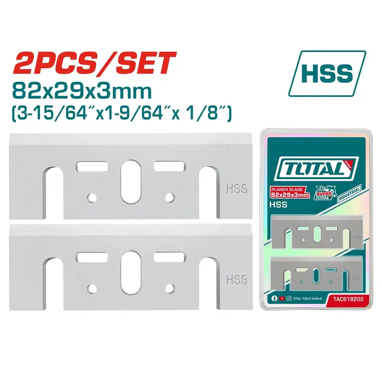 شفرات رابوب خشب 82X29X3.0mm 2PCS/SET    TAC618202 توتال 