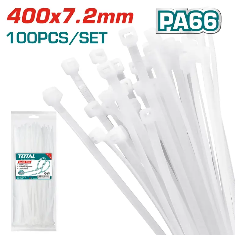 مرابط بلاستيك 400x7.2mm 100PCS/SET    THTCT4001 توتال 