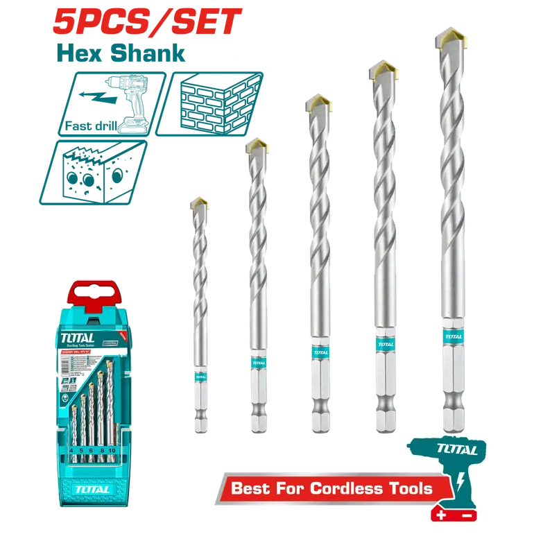 طقم ريشة دريل  5PCS/SET جدار   TACSD6055 توتال 