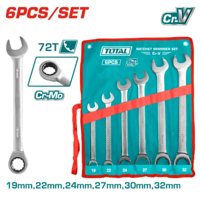 طقم مفتاح مشترك اتوماتيك  6PCS/SET    THT102RK061 توتال 