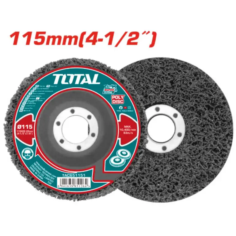 دسك صنفرة ستانلس 115X22.22mm     TAC651151 توتال 
