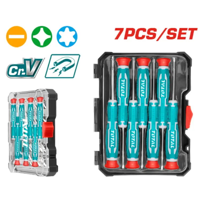 طقم مفكات براغي  7PCS/SET    THT250726 توتال 