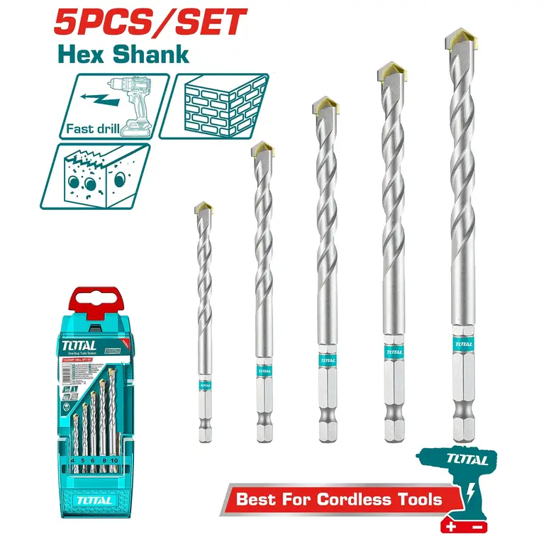 طقم ريشة دريل  5PCS/SET جدار   TACSD6055 توتال 