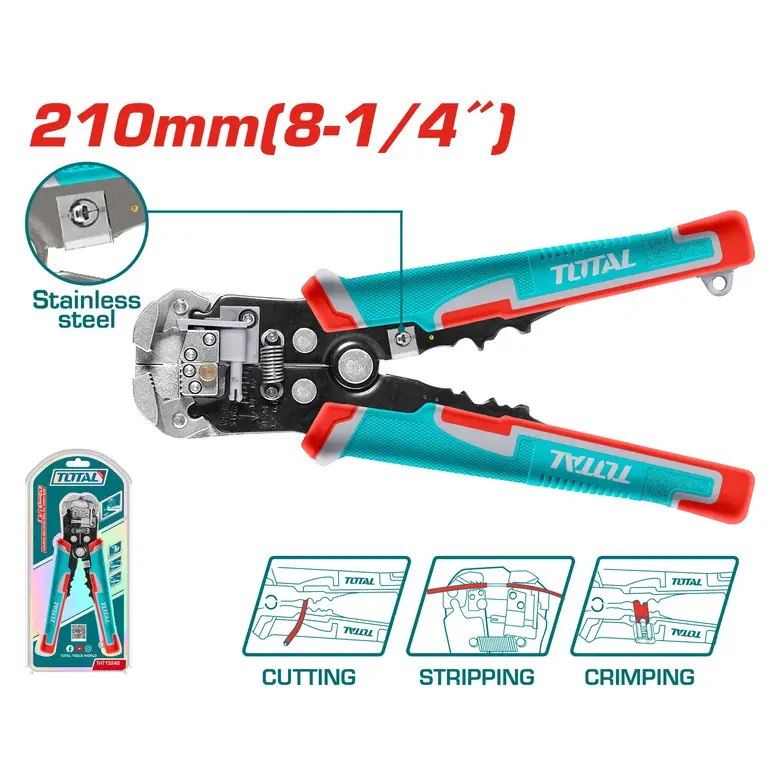 قشارة اسلاك اتوماتيك 8-1/4"   3X1  THT15246 توتال 