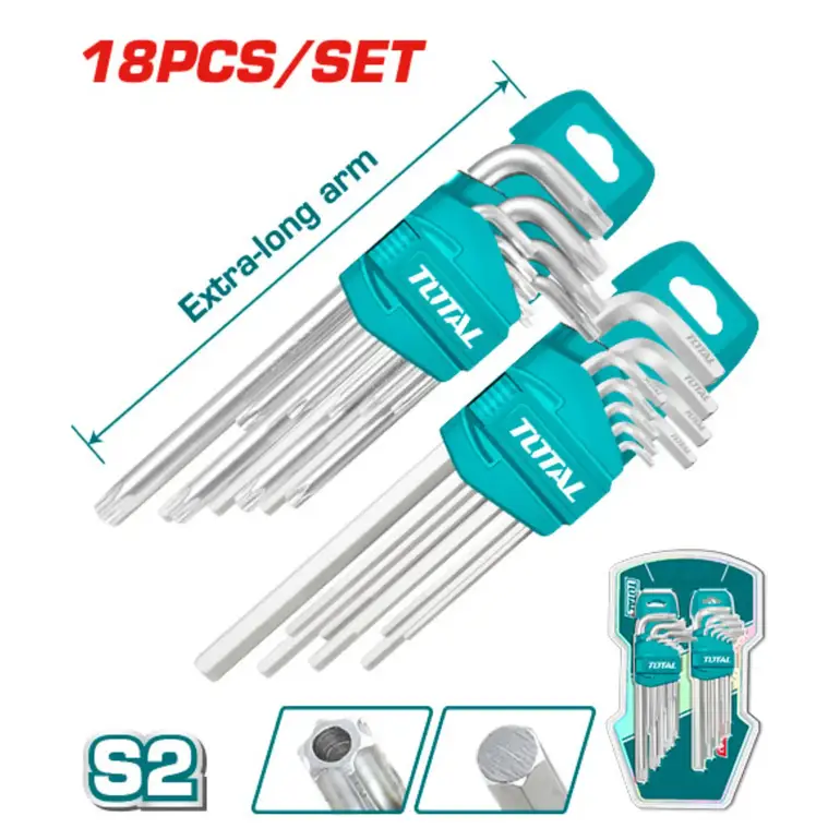 طقم مفاتيح النكي مسدس ونجمة  18PCS/SET    THT106KT0181 توتال 