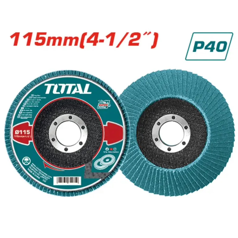دسك صنفرة طبقات 4-1/2"  P40 ستانلس مقطع  TAC641151 توتال 