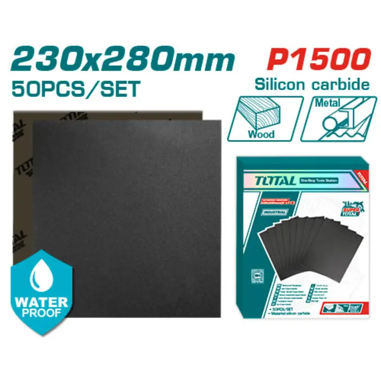 ورق صنفرة مربع 230X280mm 50PCS/SET P1500   TAC150016 توتال 