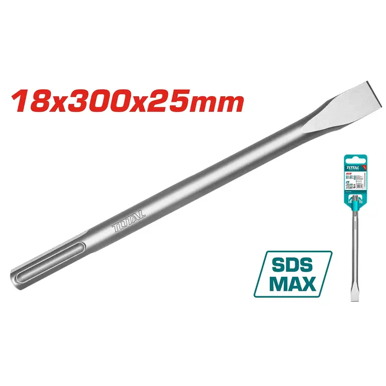 ازميل تكسير 18X300X25mm SDSPMAX عريض    TAC15221811 توتال 