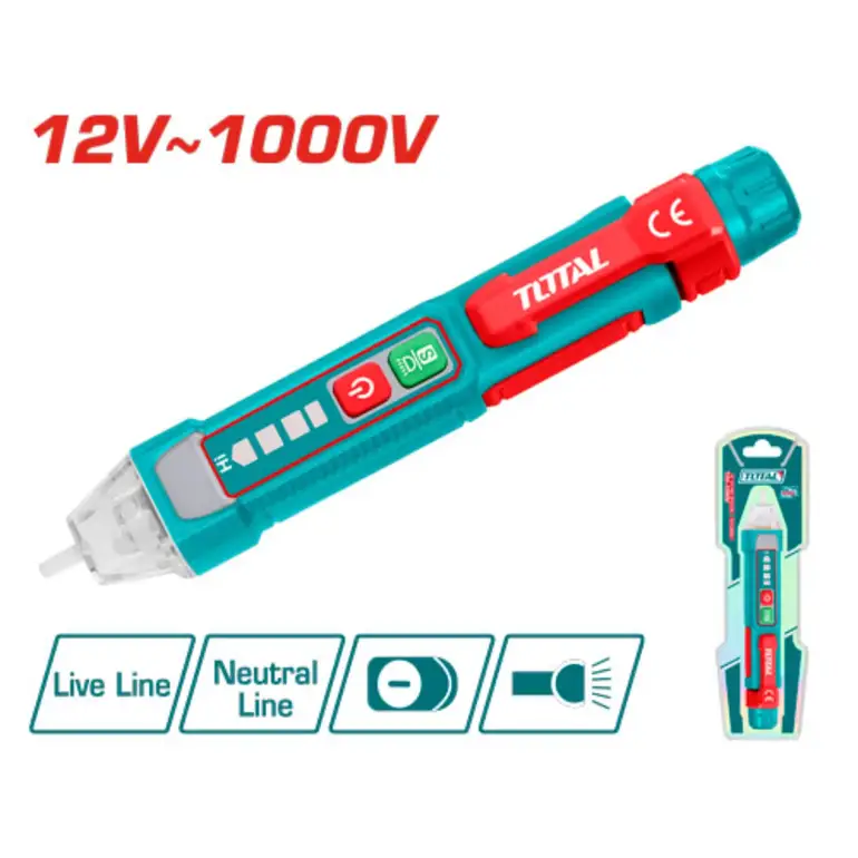 فاحص جهد الكهرباء 12V~1000AC     THT100091 توتال 