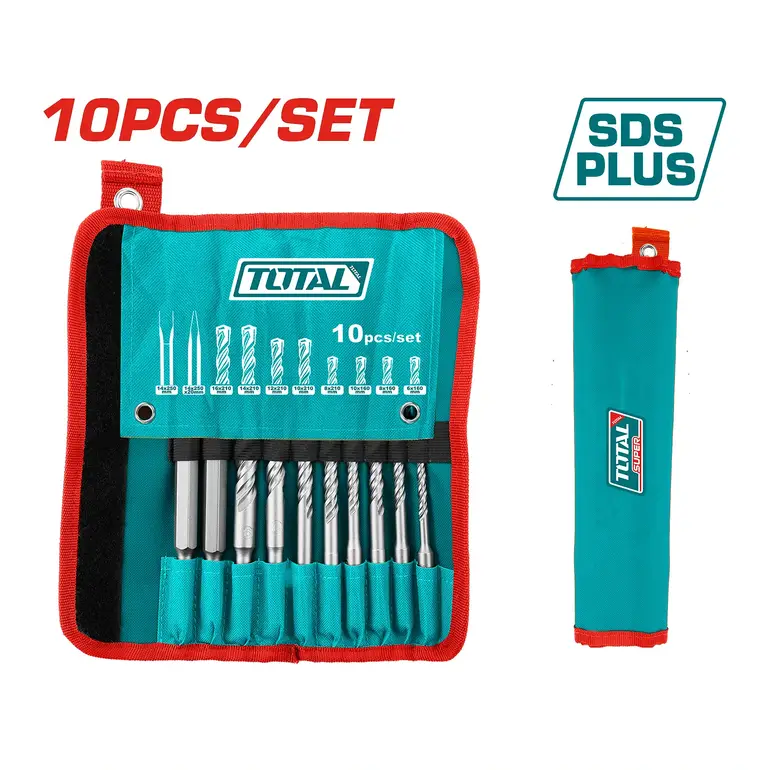 طقم ريش وازميل خشب  10PCS/SET شنطة قماش    TACSD19101 توتال 