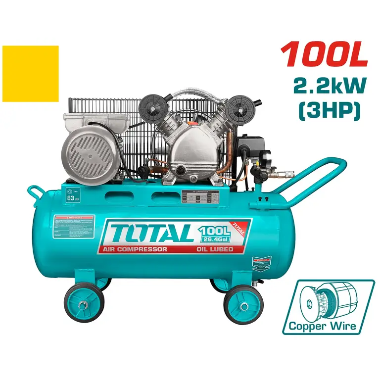 ضاغط هواء 100L 3HP  قشاط  TC2301006-85 توتال 