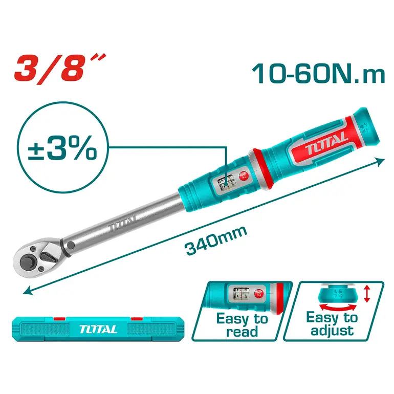 مفتاح عزم يد اتوماتيك ديجيتال 3/8" 10-60NM   