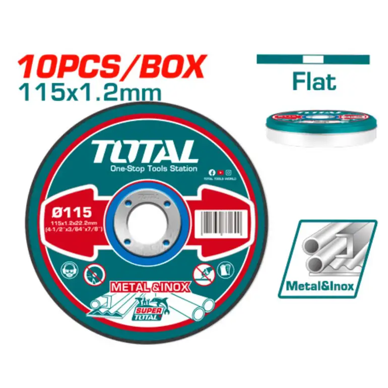 علبة دسك قص ستانلس 4-1/2" 10PCS/BOX 1.2mm   TAC2211155 توتال 