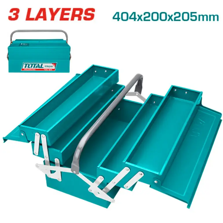 صندوق عدة معدني 3 طبقات فارغ 404X200X205mm     THT10702 توتال 