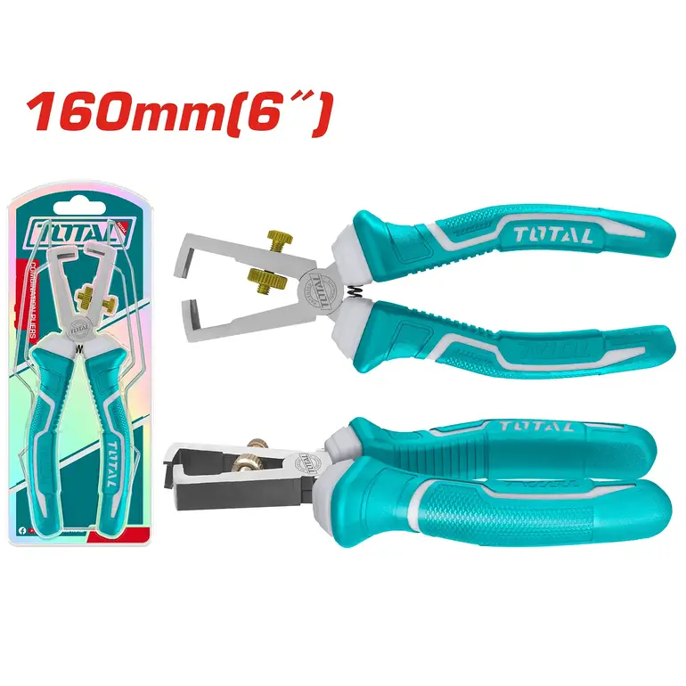 قشارة اسلاك يد ربر 6"     THT1566P توتال 