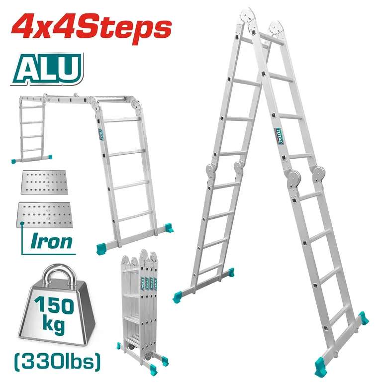 سلم المنيوم متعدد الاستخدامات 4x4Steps     THLAD04441 توتال 