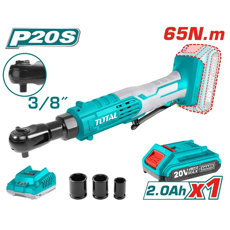 يد اتوماتيك بطارية 20V 65N.m بطارية واحدة و شاحن   TDRLI206015 توتال 